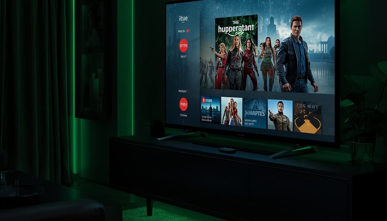 Amazon Fire TV Stick branché pour regarder l'IPTV